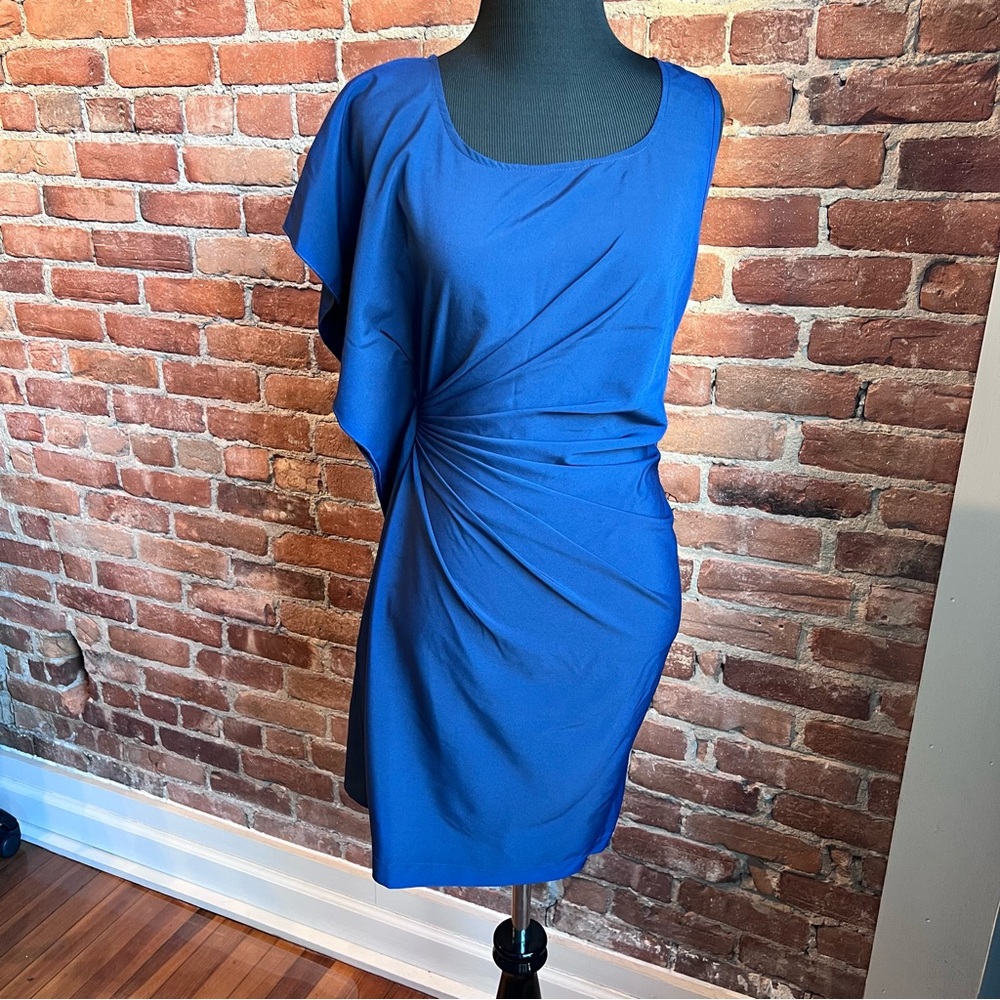 Ya Los Angeles NAVY Asymmetrical Dress